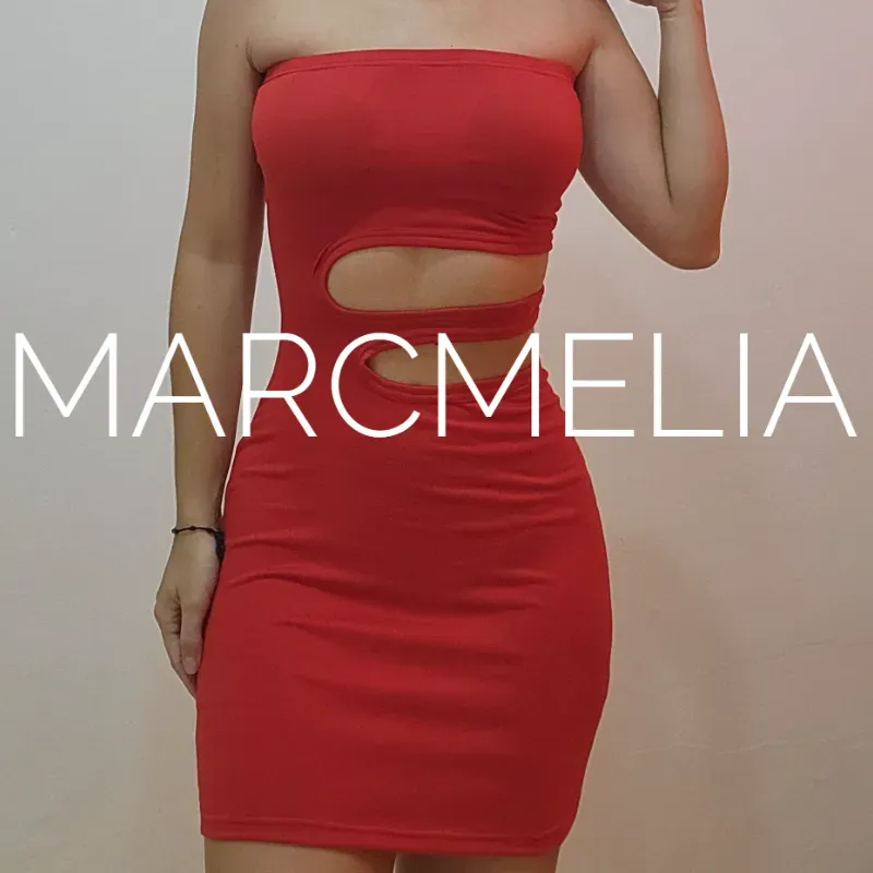 VESTIDO MINI SILUETA ROJO