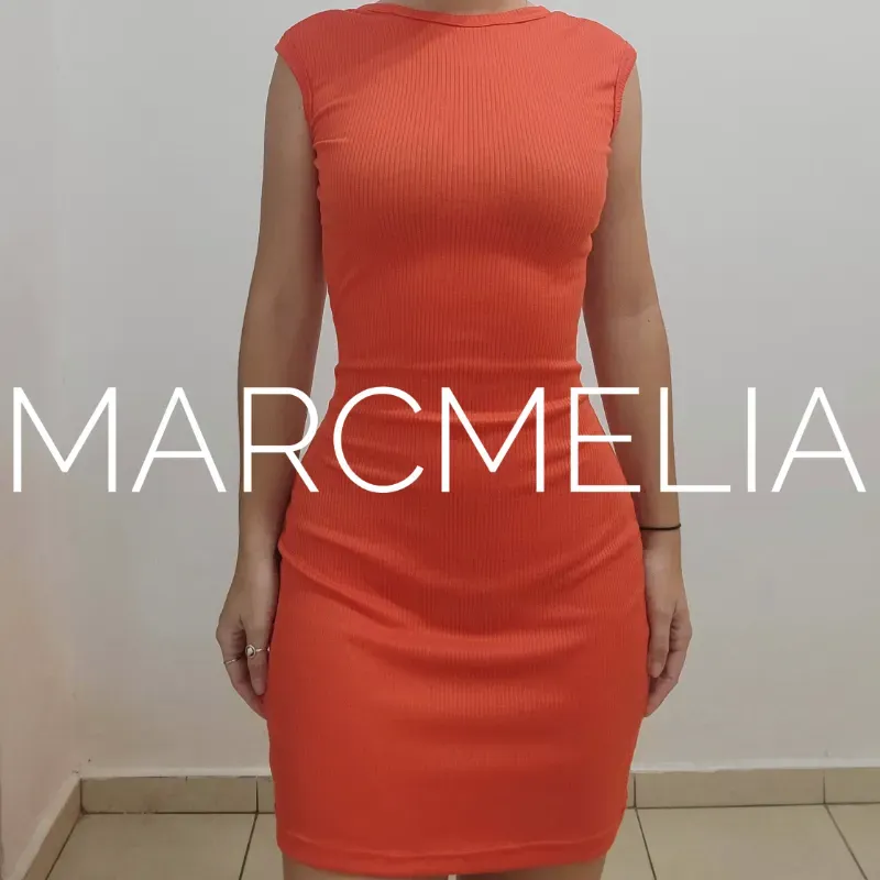 VESTIDO MOON MINI MANDARINA