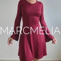 VESTIDO TINKER BELL ROJO VINO