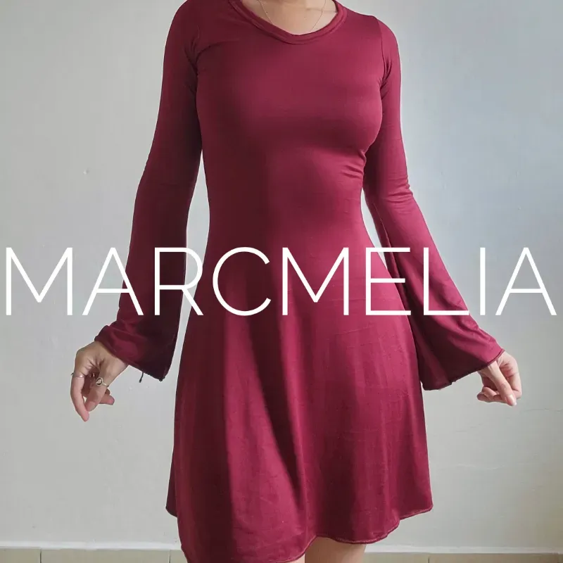 VESTIDO TINKER BELL ROJO VINO