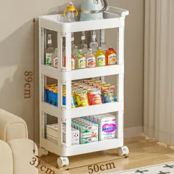 Carrito organizador de 4 niveles con ruedas