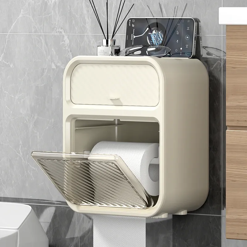 Organizador de papel sanitario con gaveta
