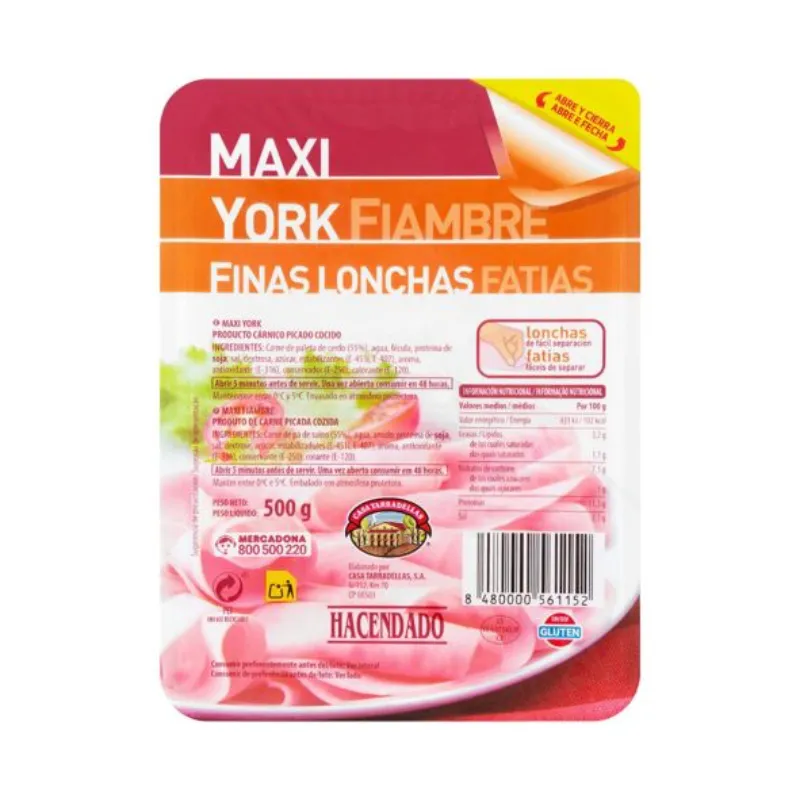 Jamón York Lasqueado 
