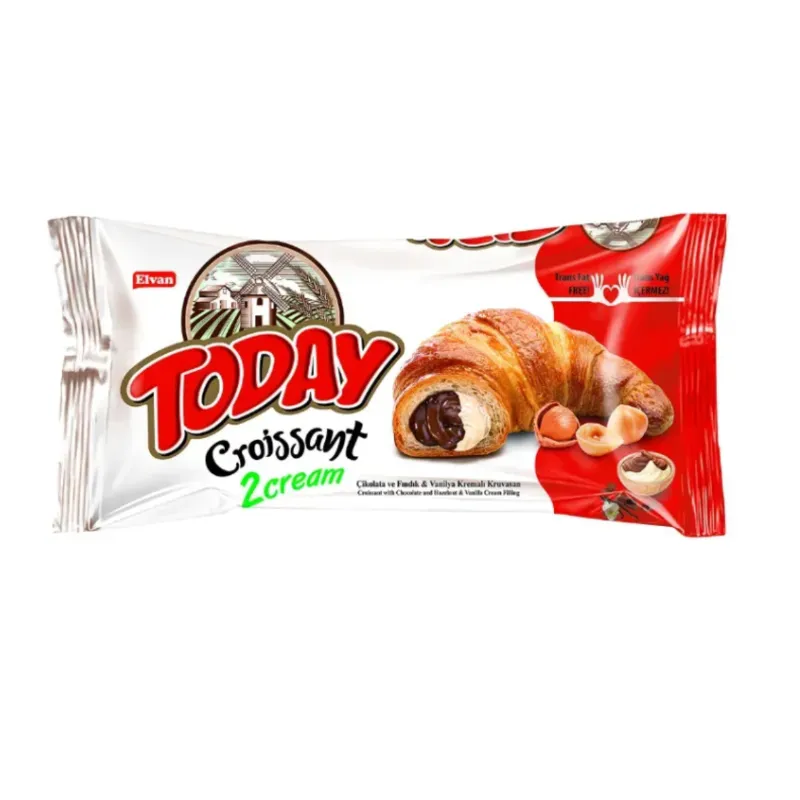 Panqué Croissant con crema de chocolate 🍫 