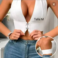 Blusa Blanca 🤍 SheIn talla M Sexy escote