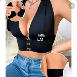Blusa SheIn color Negra 🌑 sexy escote