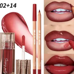 Perfilador de labios y brillo rojo 021