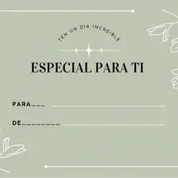 Postal para regalo personalizado 