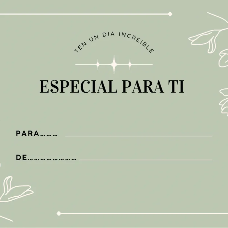 Postal para regalo personalizado 