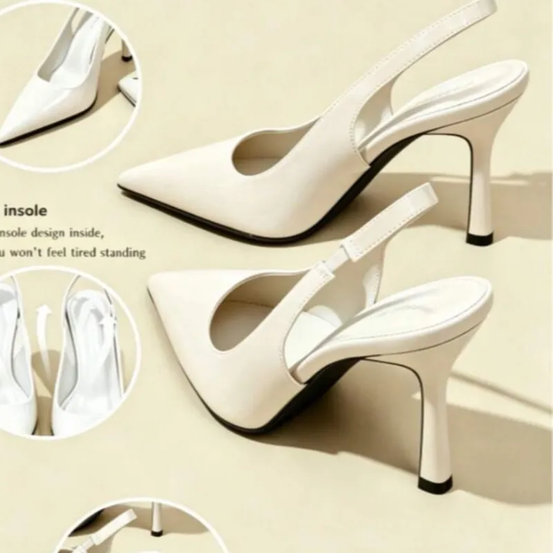 Tacones stilettos beige 047