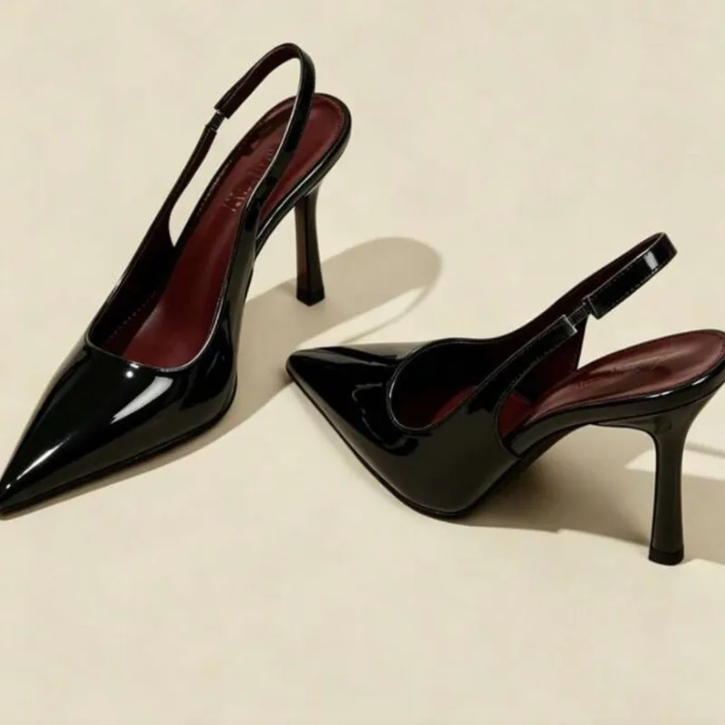 Tacones stilettos negros 047