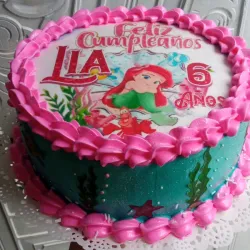 Cake redondo con impresión comestible 