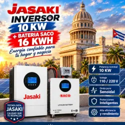 COMBO INVERSOR SAKO JASAKI 10 KW + BATERÍA LITIO SACO 16 KWH
