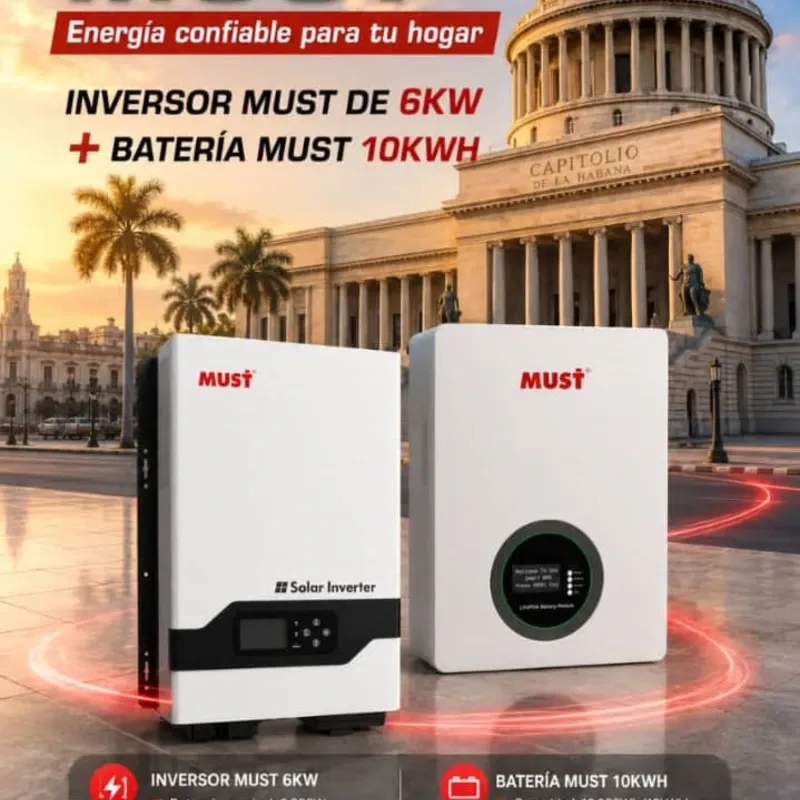 COMBO MUST® INVERSOR 6KW + BATERÍA LITIO 10KWH