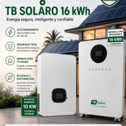 COMBO SOLAR INVERSOR DAWNICE 10 KW + BATERÍA TB SOLARO 16 KWH