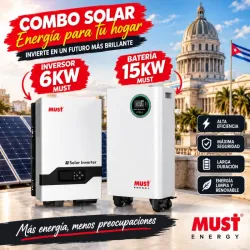 COMBO SOLAR MUST 6KW + BATERÍA 15KW