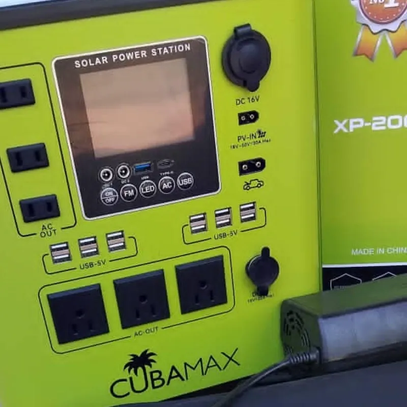 ⚡ ESTACIÓN DE ENERGÍA CUBAMAX 2000 W ⚡ 👑 Incluye Panel Solar de 200 W 🌞 👑