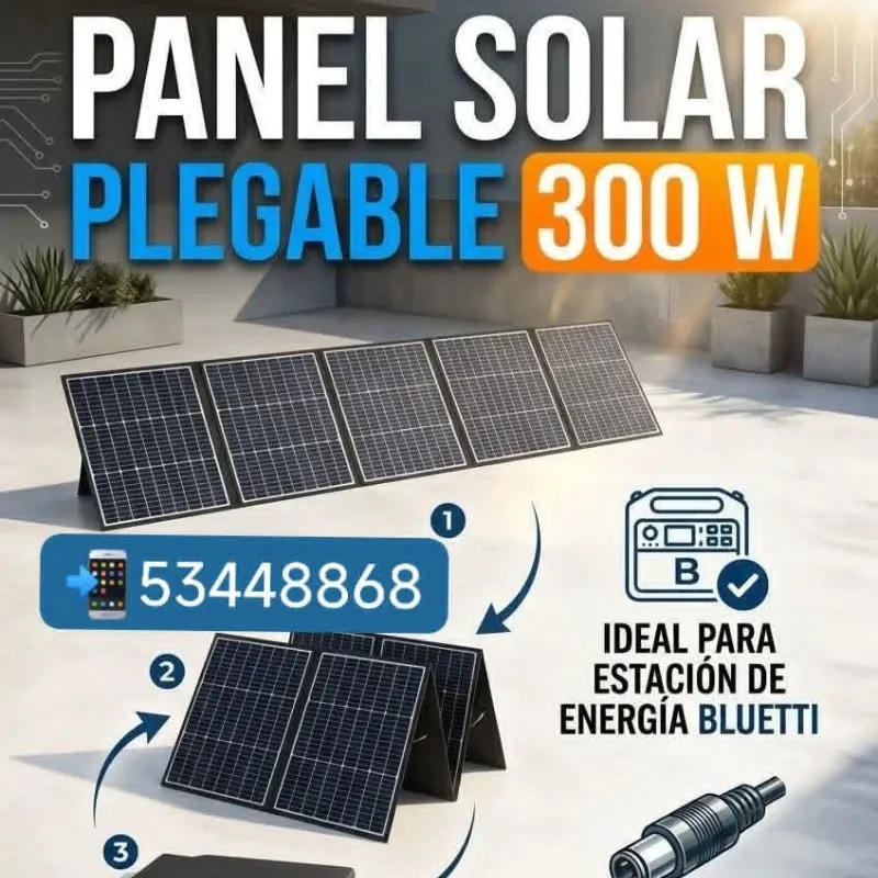 NUEVO PANEL SOLAR PLEGABLE DE 300 W! ☀️⚡ PARA BLUETTI La HABANA