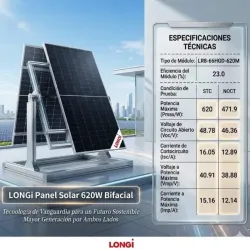 ☀️ PANEL SOLAR LONGi 620W BIFACIAL ⚡