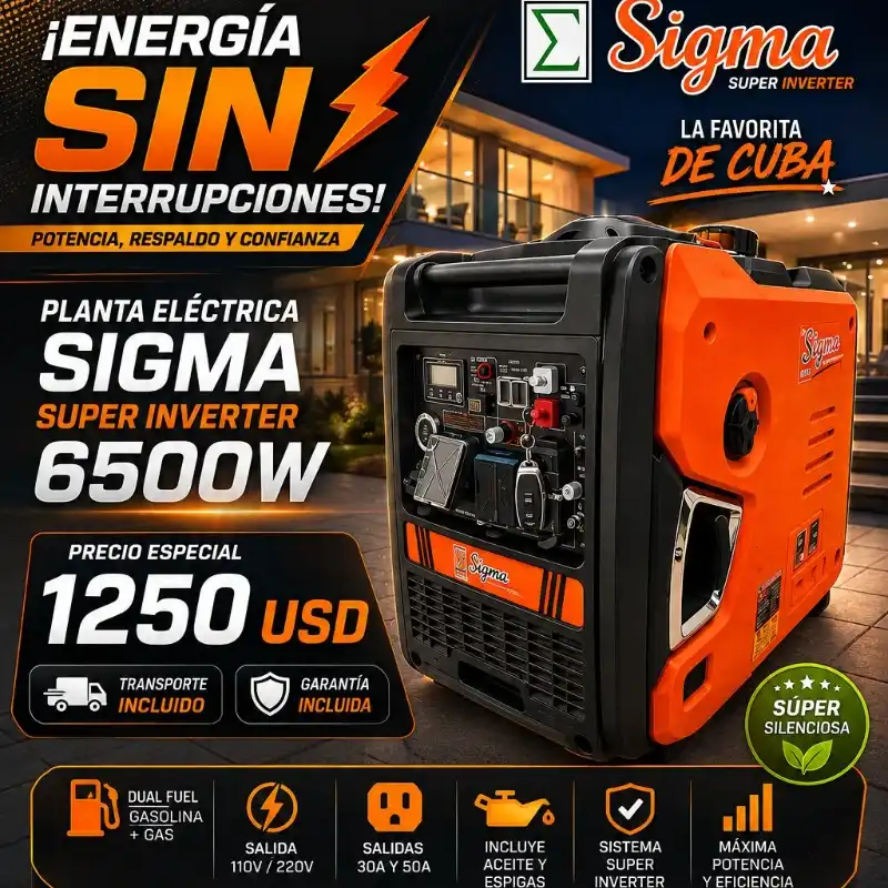 ⚡ *Planta Eléctrica Super Inverter*⚡ 🔴 Sigma 6500 W 🔴