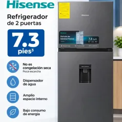 REFRIGERADOR HISENSE 7.3 PIES CON DISPENSADOR DE AGUA