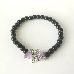 Pulsera de Amatista y Ónix