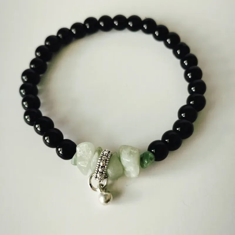 Pulsera de Cuarzo Verde y Ónix 