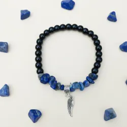 Pulsera de lapislázuli y ónix