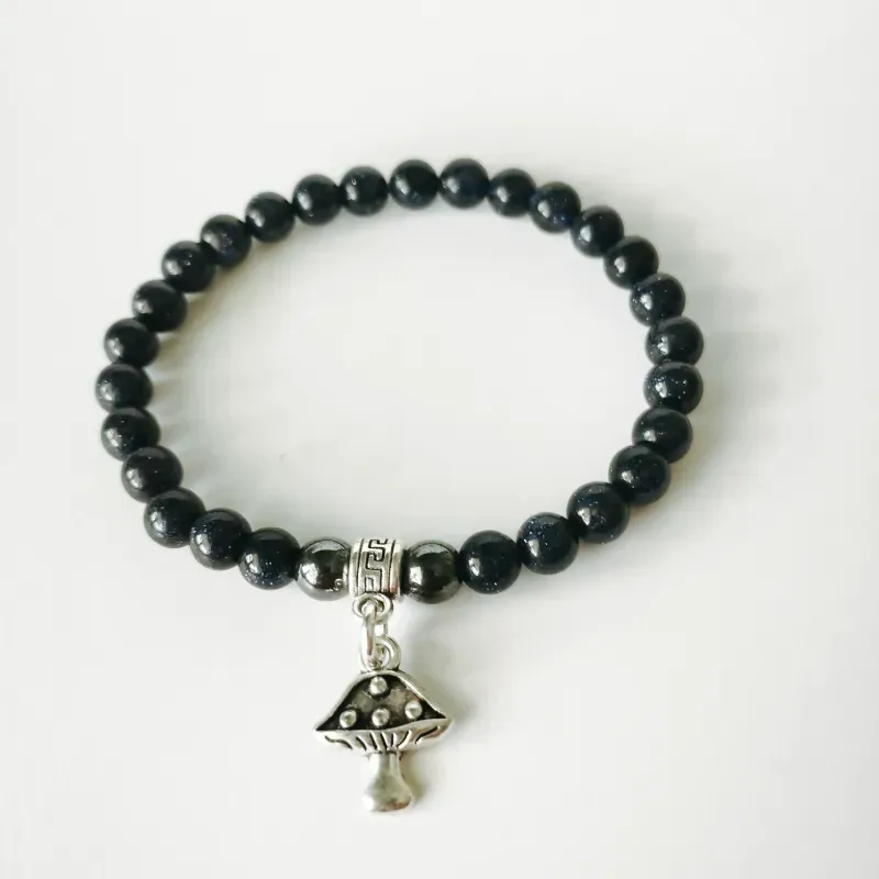 Pulsera de Venturina azul