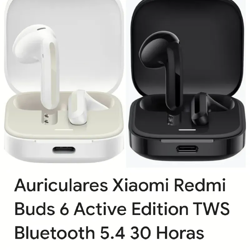 AUDÍFONOS INALÁMBRICOS REDMI ACTIVE 6 (BLANCO Y NEGRO)
