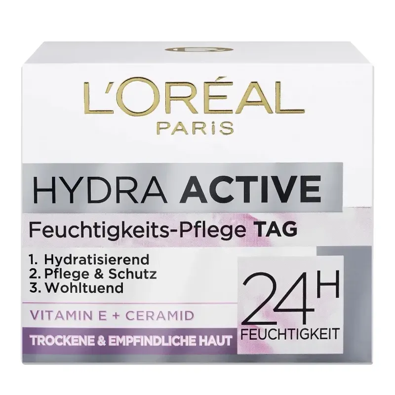 CREMA FACIAL HYDRA ACTIVE 24H CUIDADO DE DÍA HIDRATANTE PARA PIELES SENSIBLES 