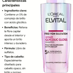 L'ORÉAL ELVITAL CHAMPÚ (SIN SULFATOS) 