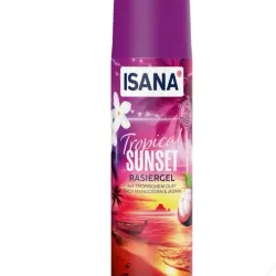 GEL DE AFEITAR ISANA TROPICAL SUNSET CON AROMA A MANGOSTÁN TROPICAL Y JAZMÍN (200ml)