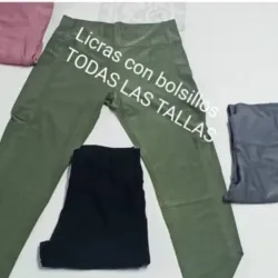 LICRAS CON BOLSILLOS (VERDES, CARMELITAS, GRIS) 