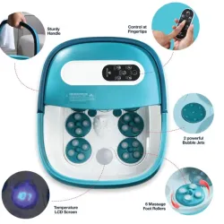 SPA DE PIES CON CALOR Y MASAJE ROTATORIO ELÉCTRICO CON CONTROL REMOTO (110V)