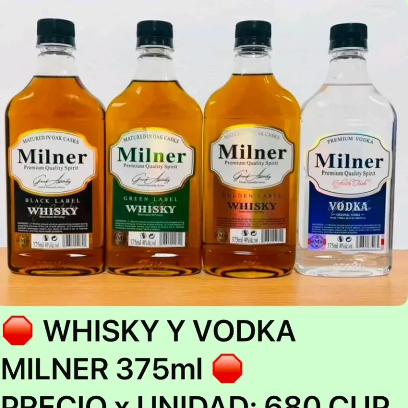 WHISKY Y VODKA MILNER 