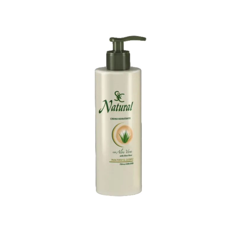 S&C Natural Crema Hidratante con Aloe Vera 400 mL