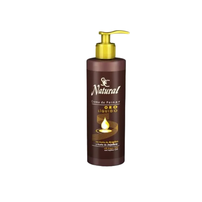 S&C Natural Oro Líquido Crema para Peinar con Aceite de Argán y Jojoba 400 ml