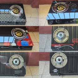 Fogones de gas licuado de 2 hornillas y cristal templado