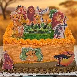 Pastel Rectangular Básico de Nata