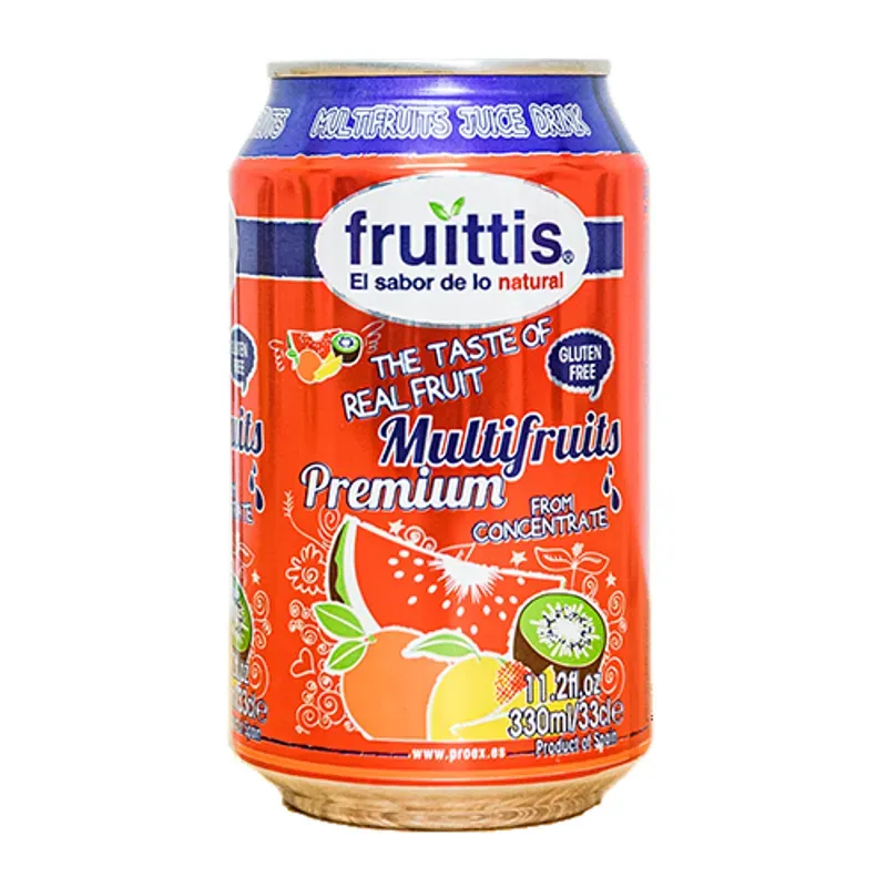 JUGO EN LATA SABOR MULTIFRUTAS 