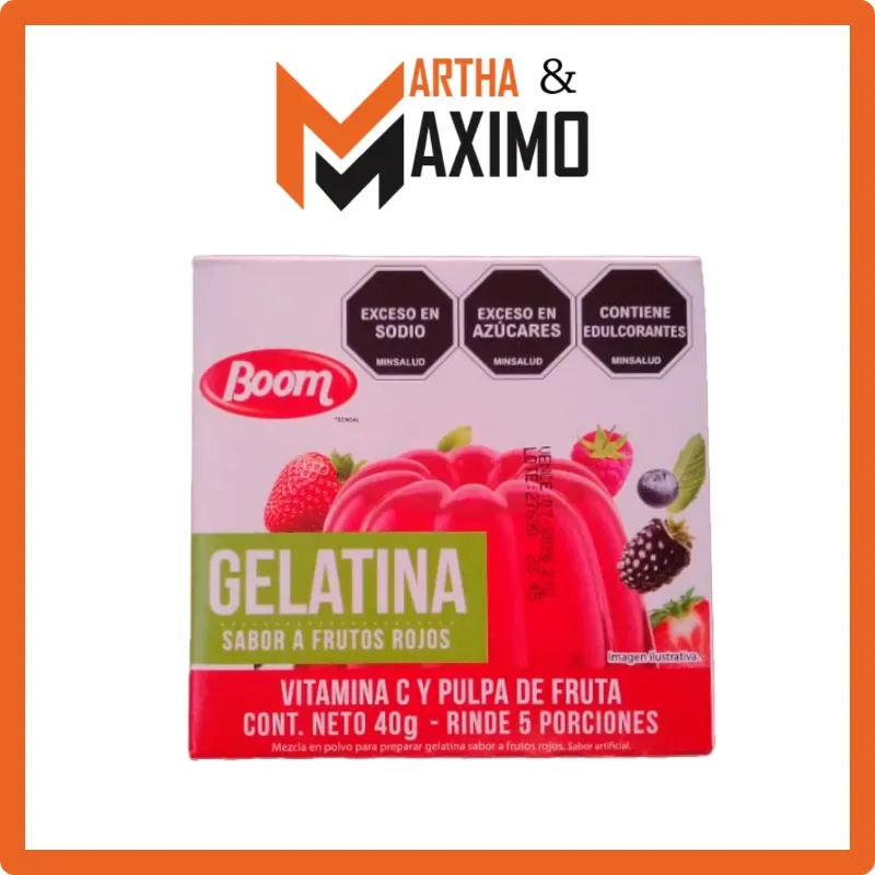 Gelatina de Frutas Rojas