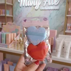 Dúo nmotas de polvo forma corazón ❤