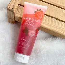 Exfoliante facial de fresas
