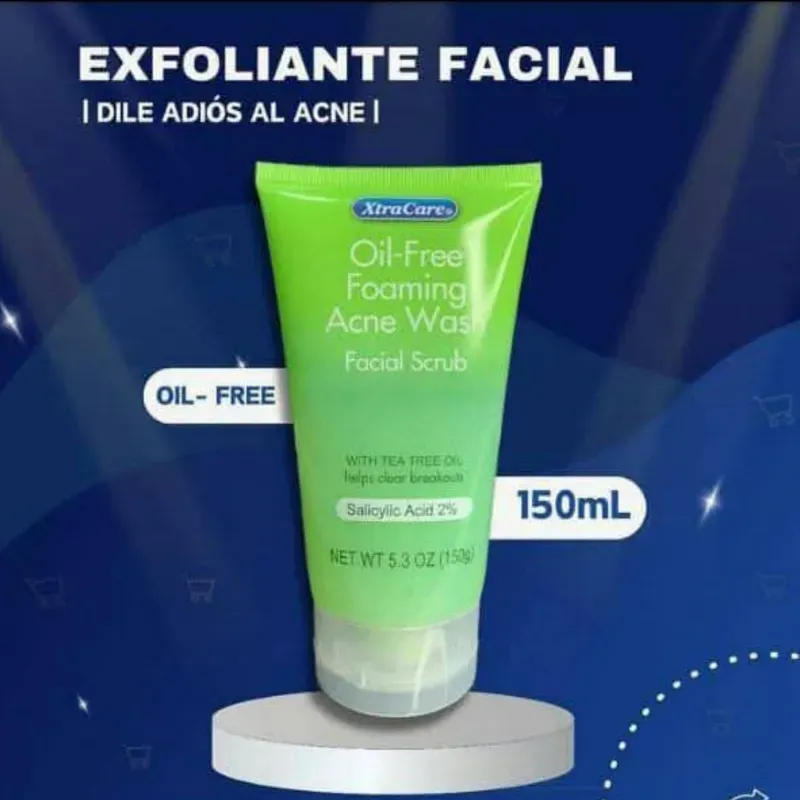 Exfoliante Facial para el Acné. OIL FREE. Árbol de té 