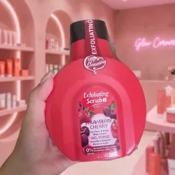 Exfoliante facial y corporal de fresas y cereza