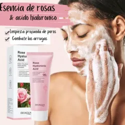 Limpiador facial de rosas + ácido hialurónico 