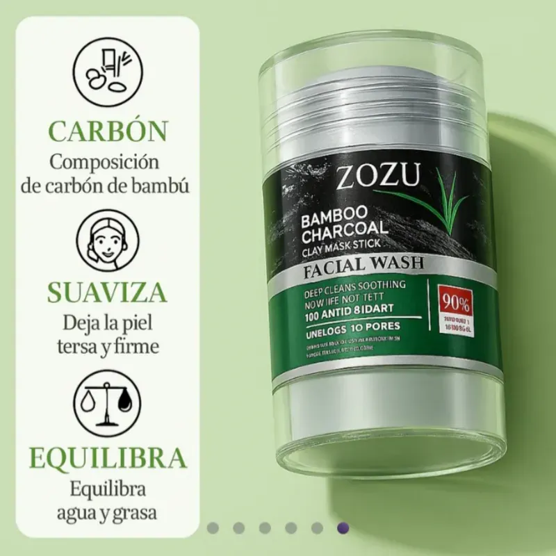 Mascarilla de carbon en arcilla
