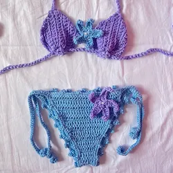 Bikini Ariel con estrellas de mar para niña 