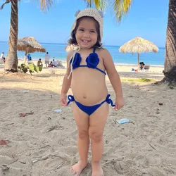 Bikini de flores para niña 